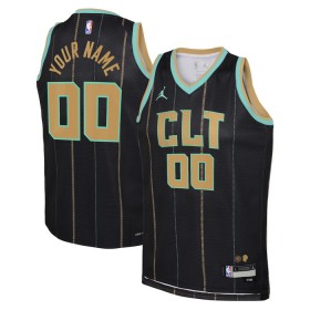 Canotte Uomo Charlotte Hornets Personalizzate Jordan 2022-23 City Edition Nero Swingman